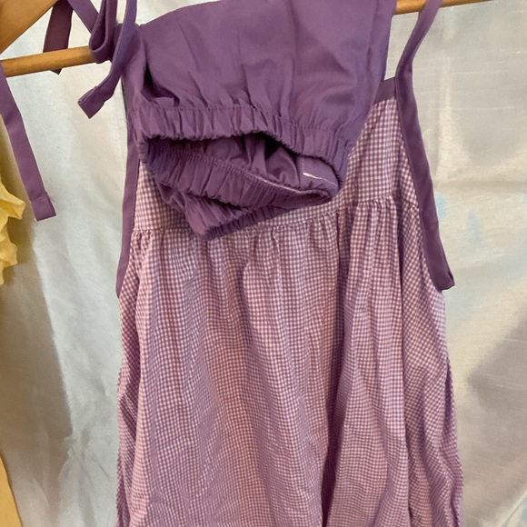 Purple gingham dress with bloomers - Picture 5 of 6